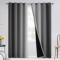 Vista 38 de SimpleHome Ombre Room Darkening Curtains 96 inches Length for Bedroom,Grommet Gradient Light Blocking Beige Gradient Window Curtains for Living