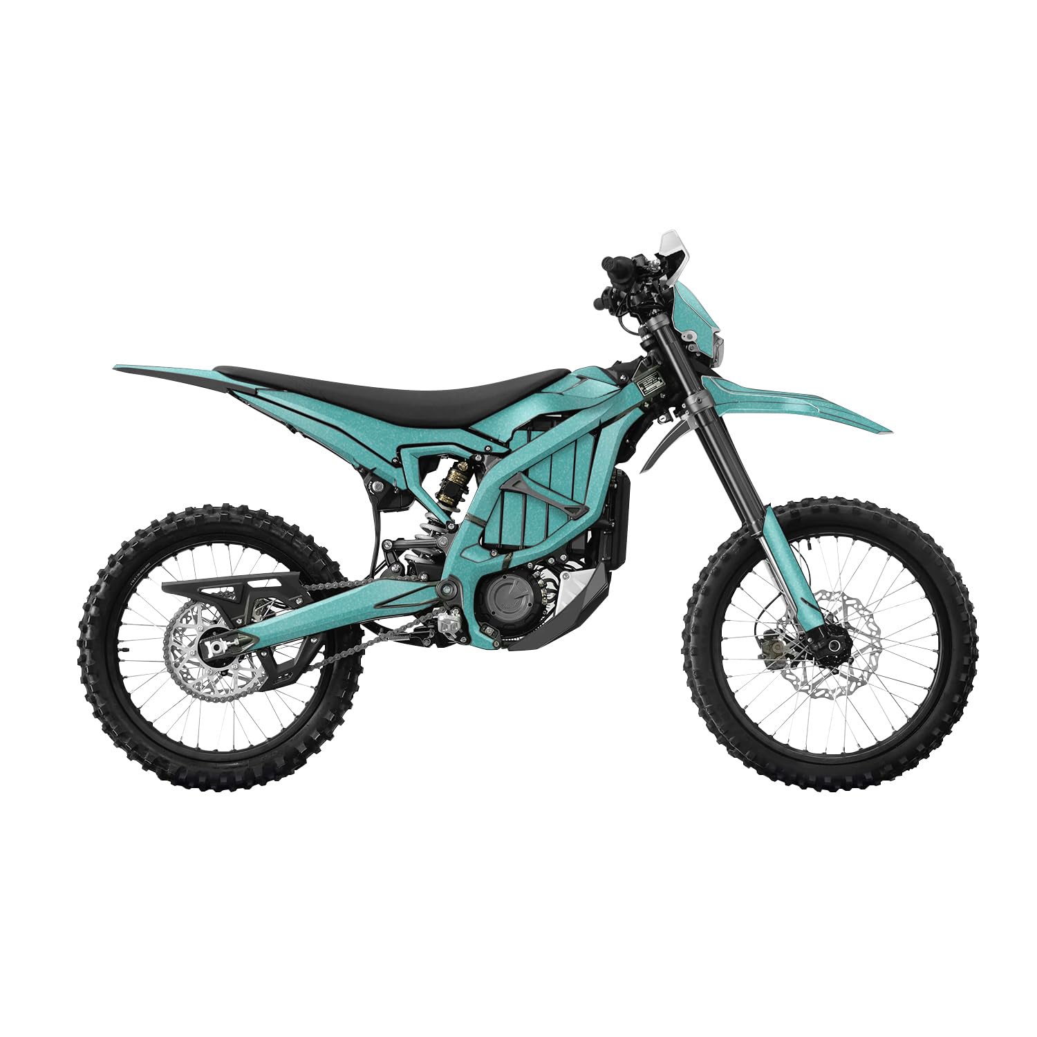 Glossy Glitter Surron Ultra Bee Graphics Kit Wrap - Solid Turquoise - Sur-Ron Skin - Premium 3M Vinyl Protective Wrap Decal Cover - Easy to Apply | Crafted in The USA by MightySkins