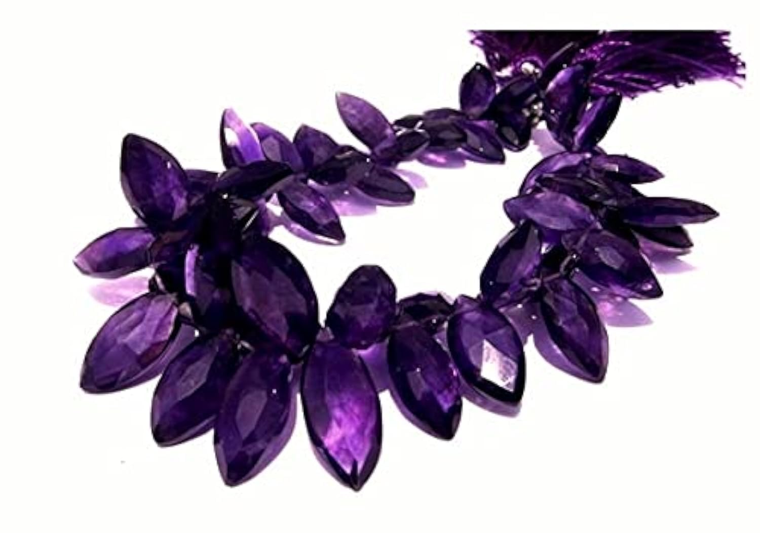 Améthyste africaine facettée LKBEADS contre les bijoux ternes, éclats marquise durables