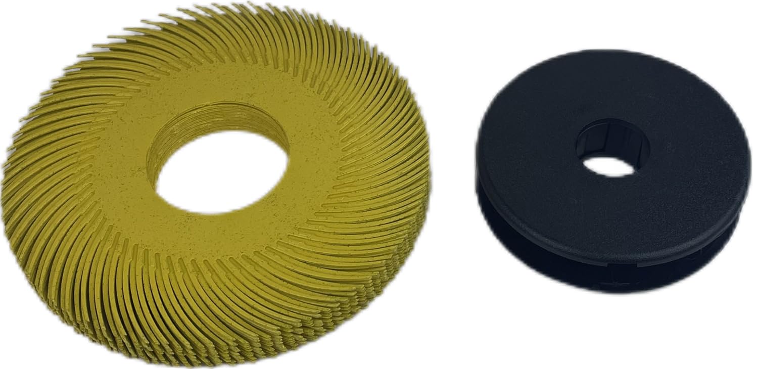 10 spazzole radiali a setole da 15,2 cm con adattatore grana 80, disco abrasivo per metallo