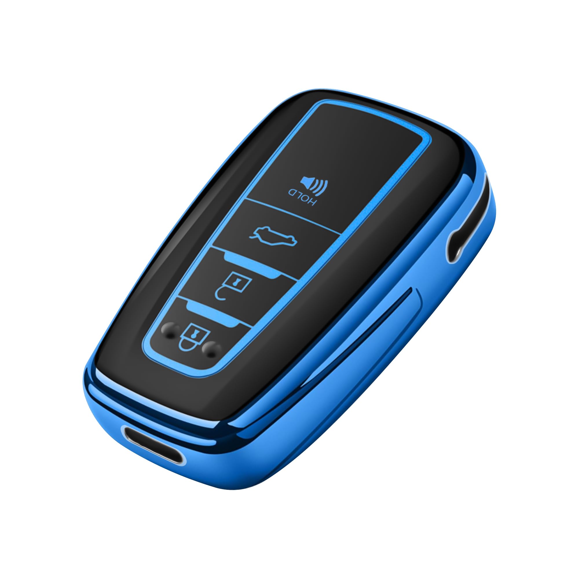 Funda para llave de Toyota accesorio protector de TPU azul compatible con Corolla y C-HR 6