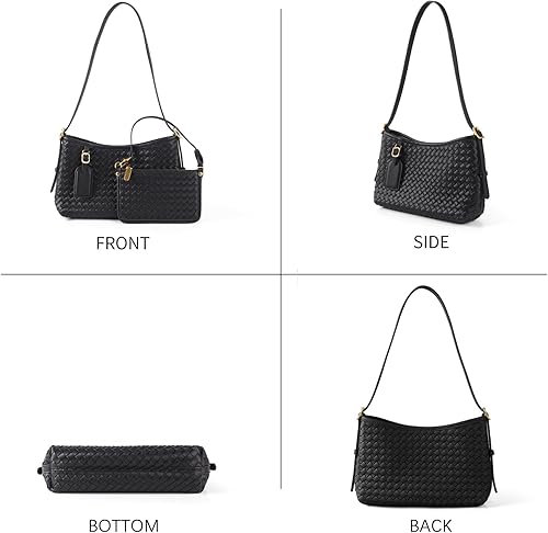 Miniatura 3 de Woven Handbag for Women, Woven Crossbody Bags for Women, Designer Ladies Hobo Bag Bucket Purse Faux Leather