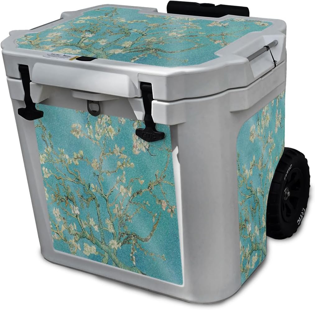 Cooler Skin Compatible with RTIC 52 QT Ultra-Light Wheeled Cooler - Almond Blossom - Premium 3M Vinyl Protective Wrap Decal Cover - Easy to Apply | Crafted in The USA by MightySkins