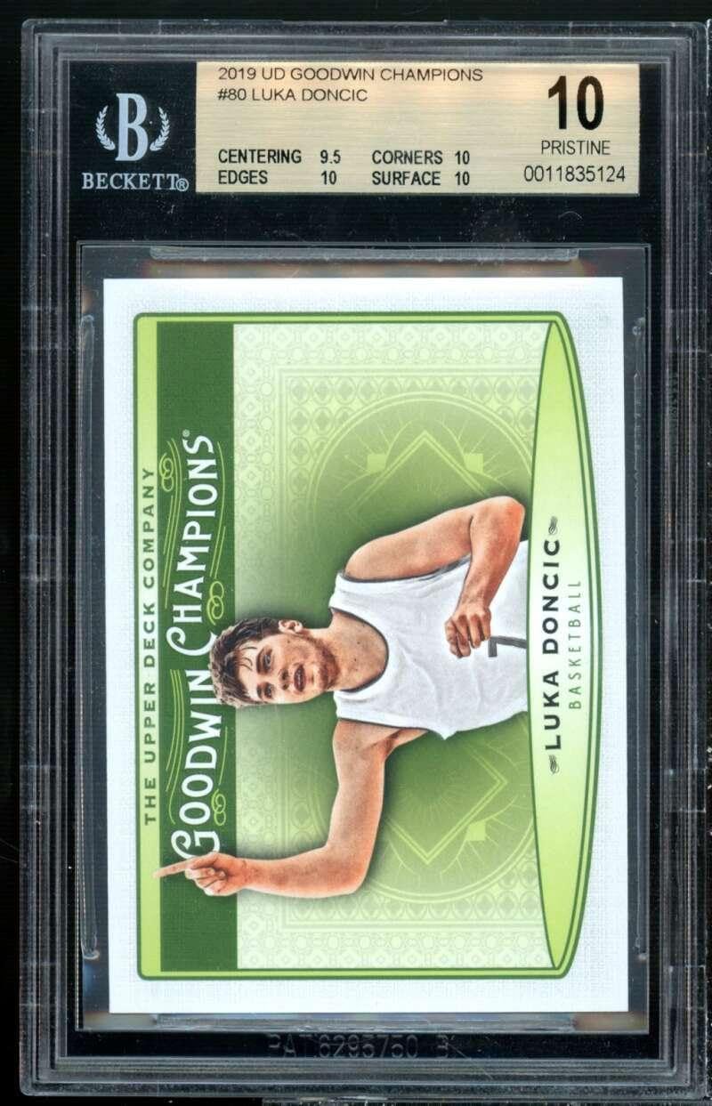 Luka Doncic Card 2019 UD Goodwin Champions #80 (PRISTINE) BGS 10 - Unsigned Basketball Cards