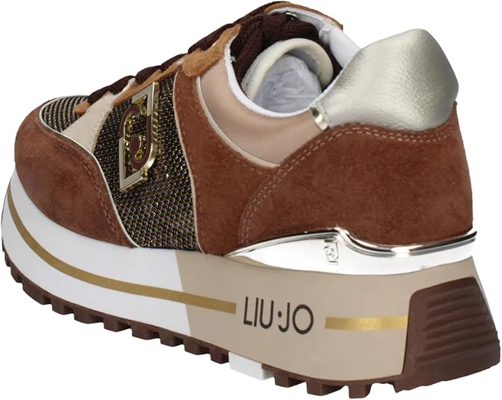 Liu Jo Scarpe Sneaker Maxi Wonder Cow Brown Donna D23LJ10 
