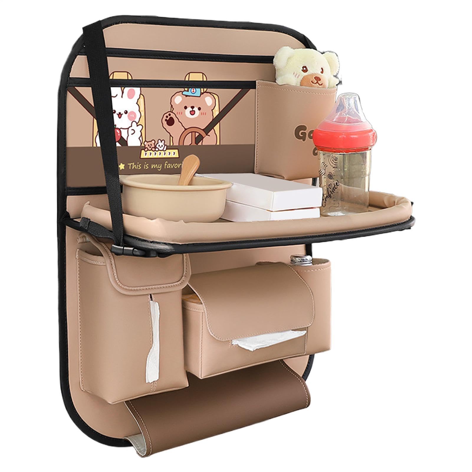 Organizer per Schienale Auto Borsa Pieghevole Antiscivolo Multifunzione con | Organizer Porta Auto Passeggero Posteriore Cibo Laptop