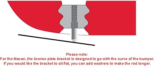 Miniatura 9 de iJDMTOY Kit de adaptador de soporte de montaje de placa de matrícula sin taladro compatible con Porsche Macan 2014-2022, Audi Q7 2016 en adelante