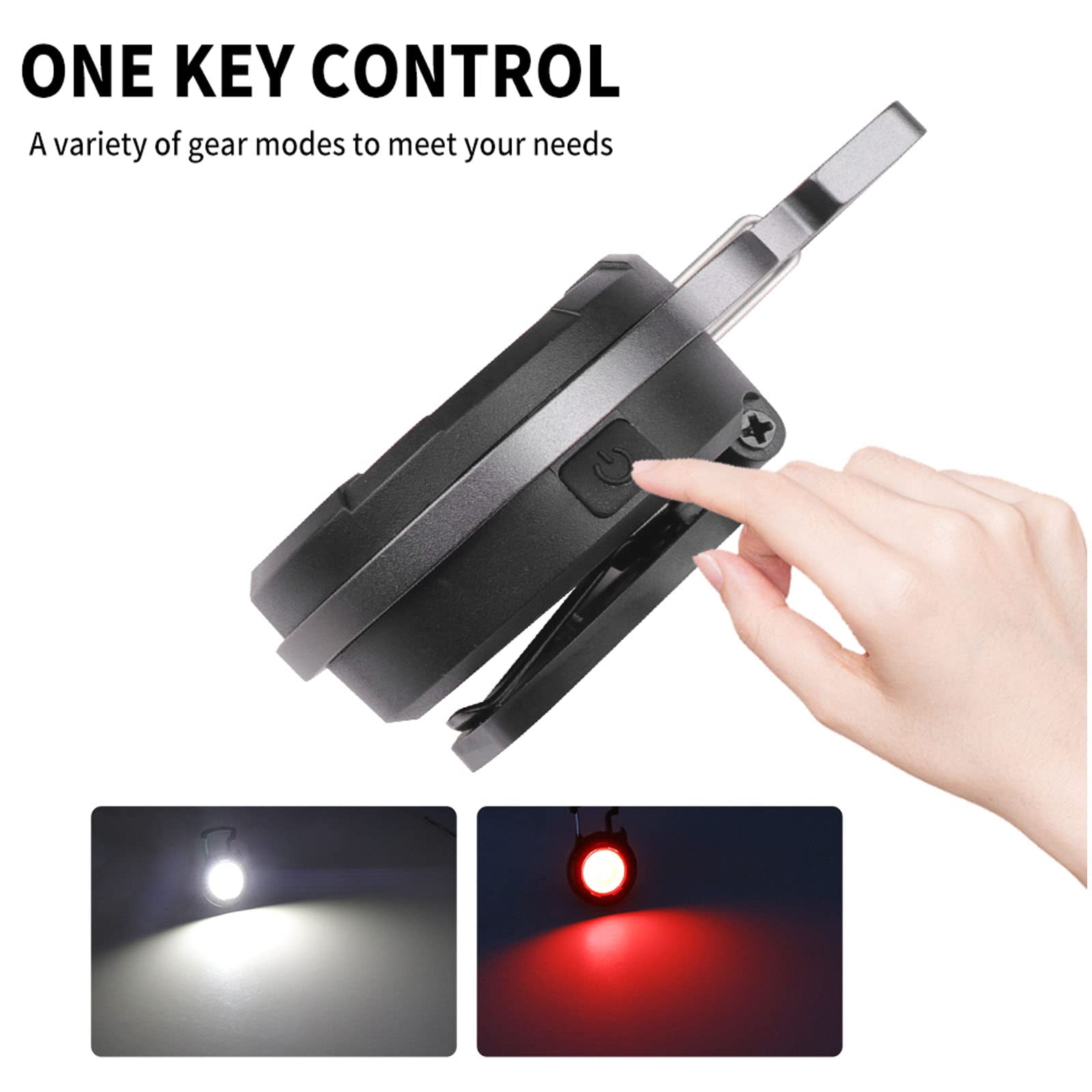 BESTSUN LED Mini Torcia, COB torce portachiavi, 600 lumen ricaricabile COB Torcia LED, luce tascabile luminosa con 4 modalità, 5 IN 1 luci multifunzionali per il lavoro, a piedi, in esecuzione