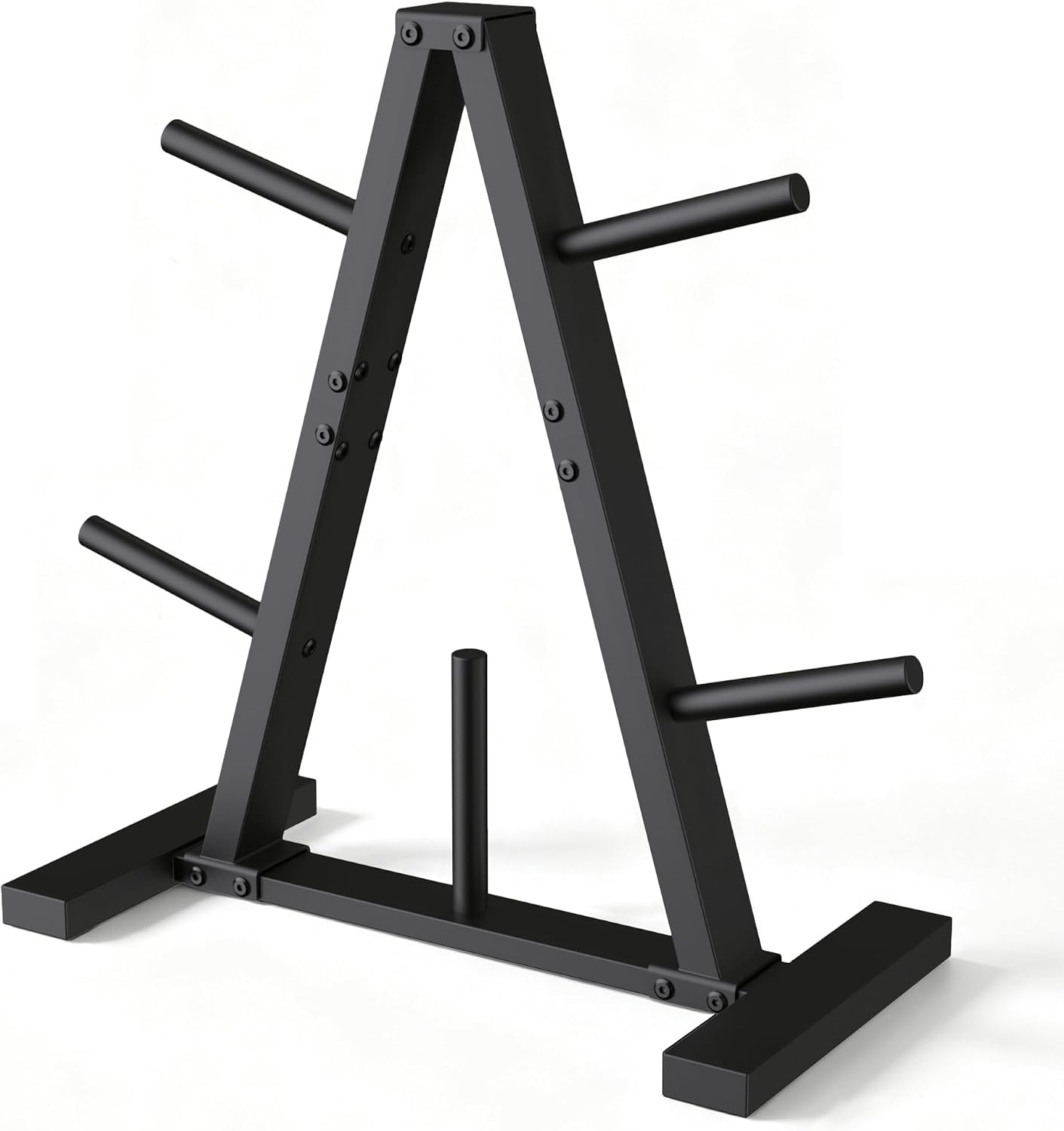 Weight Rack Weight Plate Rack Holds 300 LBS | Weight Tree Heavy Duty Weight Rack for Home Gym 5 Post A Frame Space Saving Weight Rack for Barbell Plate Storage