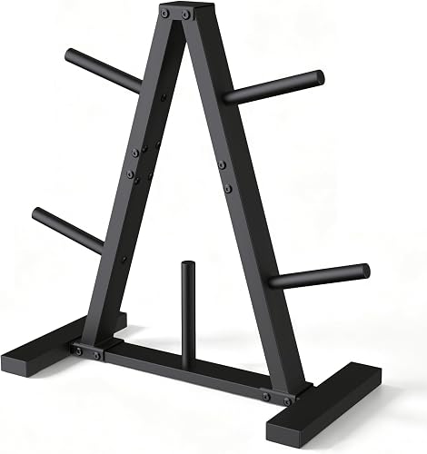 CZMIYRPY Weight Plate Rack, 5 Post A-Frame Weight Tree for 1-Inch Standard Plates, 300LB Heavy Duty Home Gym Storage CZMIYRPY Weight Plate Rack, 5 Post A-Frame Weight Tree for 1-Inch Standard Plates, 300LB Heavy Duty Home Gym Storage