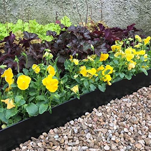 Landscape Edging Border, 5 inch Tall Wall, Garden Edging Borde Flower Bed Edging Plastic Edging for Landscaping Rubber Landscaping Edging (33 feet & 30 Stakes)