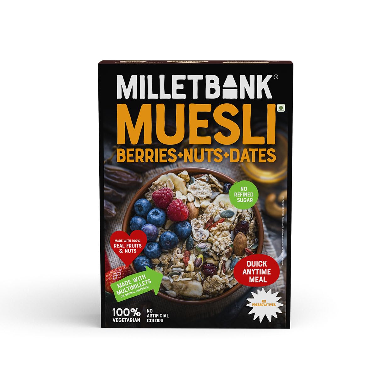 Millet Bank Berries,Nuts & Date Muesli | Nutrient-Rich Blend | 1 x 350g Pack (B0CW18DNLP) Amazon Price History, Amazon Price Tracker