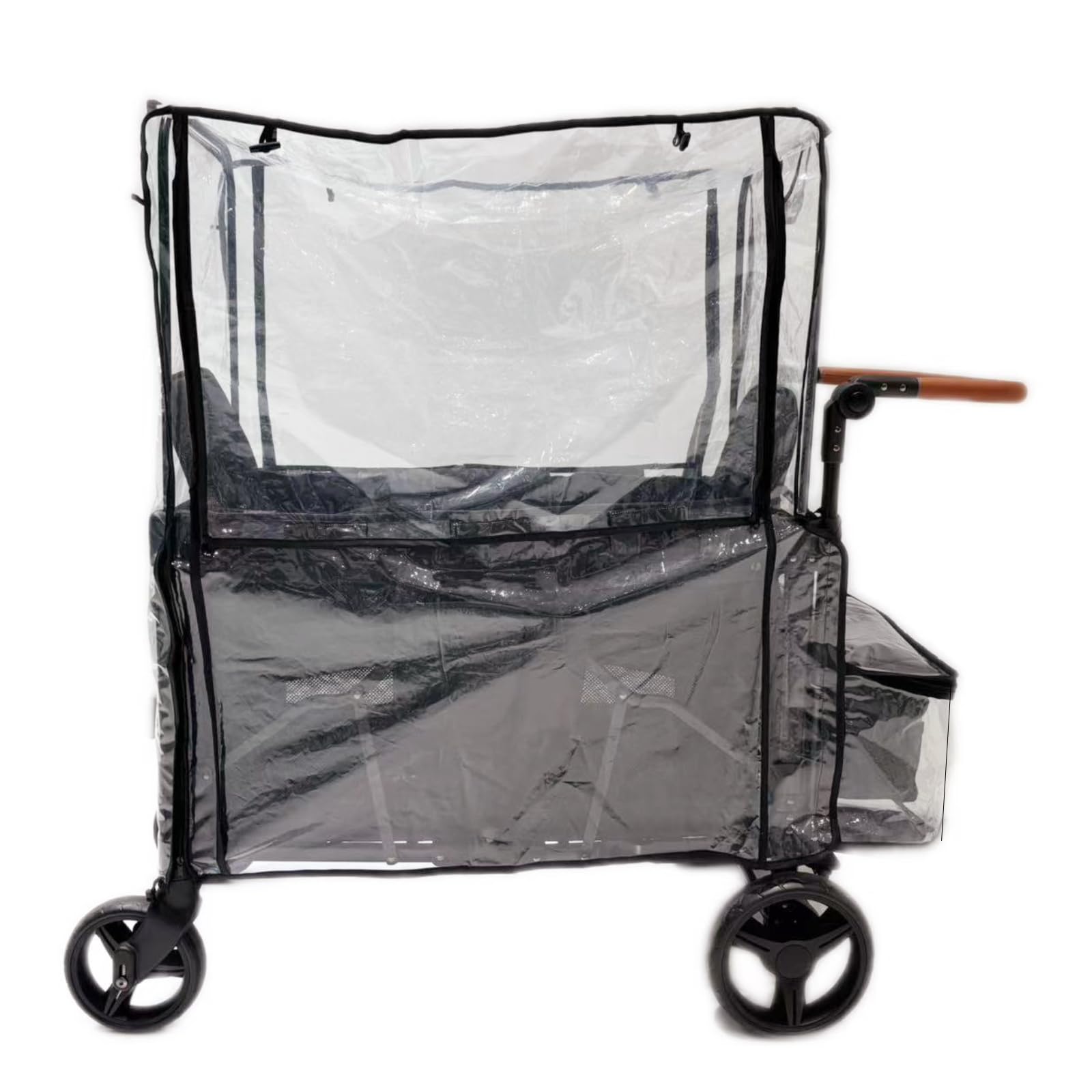 Regenschutz kompatibel mit Wonderfold W4 Wagon | Dickes, langlebiges und geruchloses EVA, wetterfester und winddichter Schutz für 4-Sitzer-Wagen