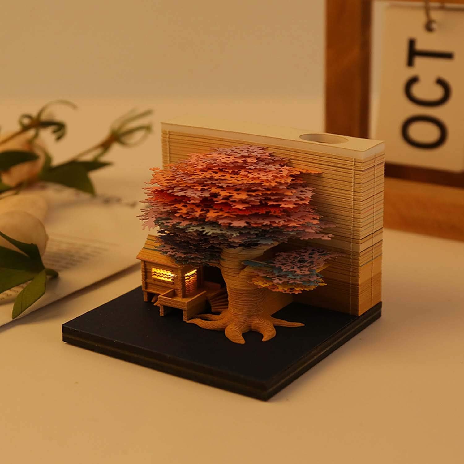 Buy 3d Memo Pad With Led Light Pen Holder Funny Cute Three Dimensional Paper Carving Art Notepad Diy Building Block Kawaii Sticky Notes Block Creative Post Notes Treehouse For Office Reading Room Online Buy 3d Memo Pad With Led Light Pen Holder Funny Cute Three Dimensional Paper Carving Art Notepad Diy Building Block Kawaii Sticky Notes Block Creative Post Notes Treehouse For Office Reading Room Online