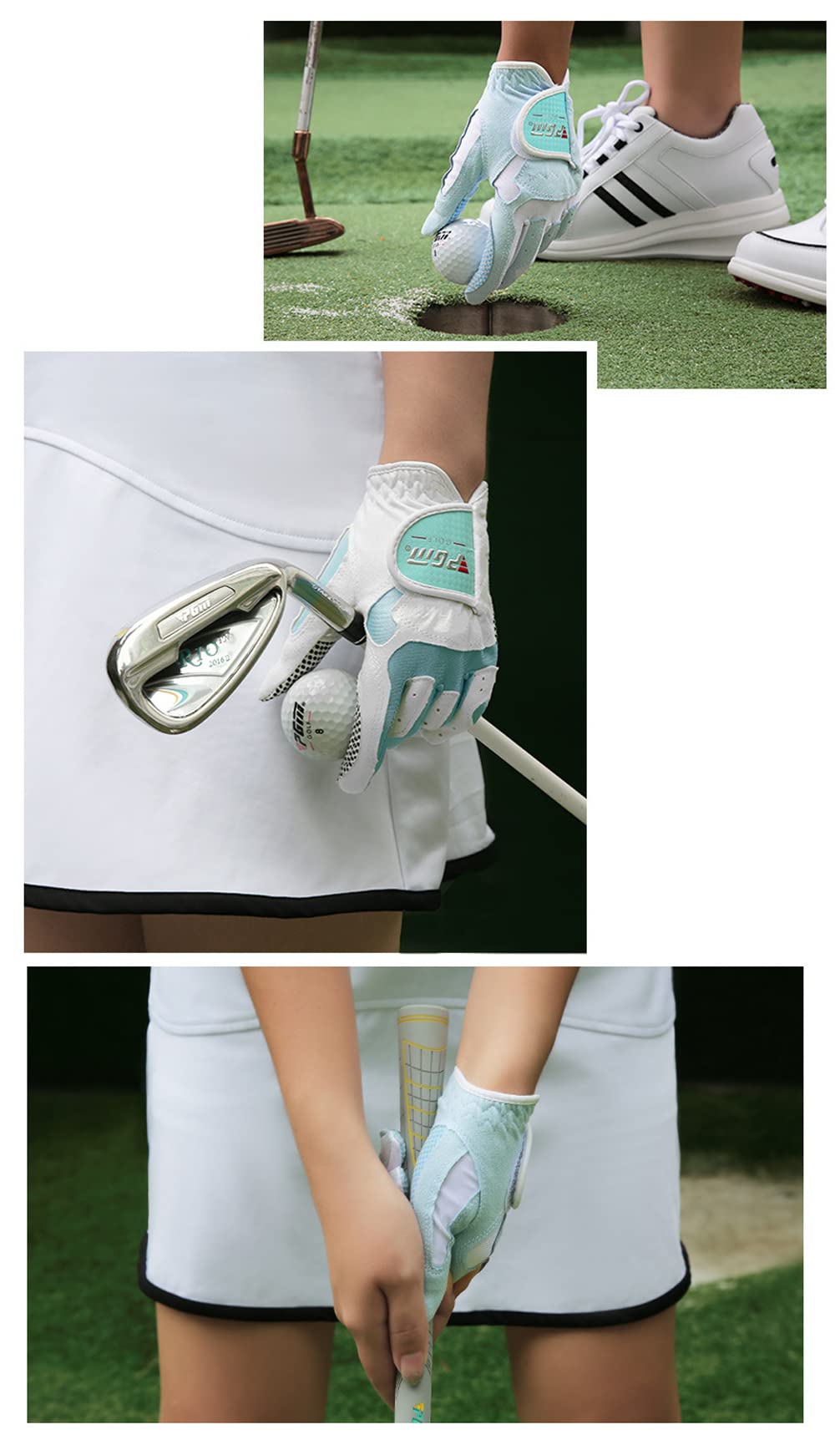 ASHER Men's Premium Canary Golf Glove - Medium (goes on Left Hand)