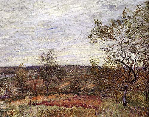 Cuadro en lienzo Día ventoso en Veneux de Alfred Sisley réplica 60x90cm para salón