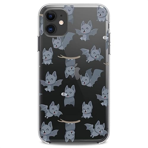 Miniatura 3 de Cavka Funda compatible con iPhone 14 13 Pro Max 12 Mini 11 Xs X 8 Plus Xr 7 SE 6s 5 divertido diseño de murciélagos flexible diseño delgado