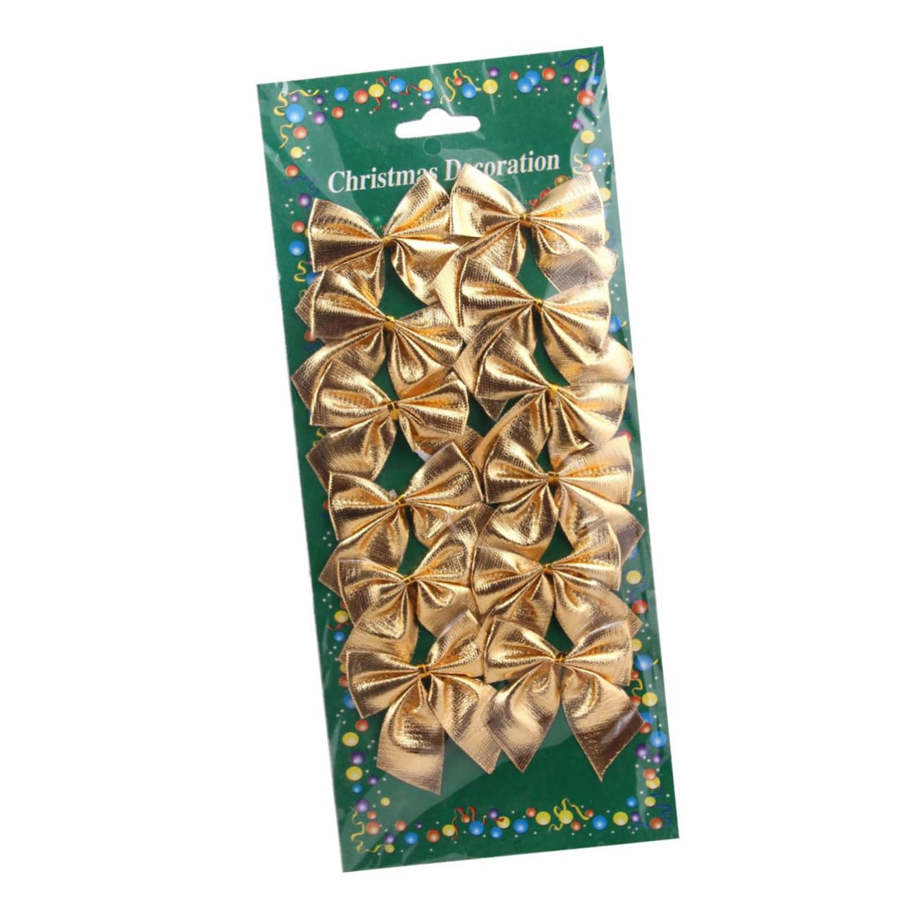 PRETYZOOM Juego de 12 Moños Dorados para Árbol de Navidad de Cinta de Satén, Adornos Delicados para Decorar y Crear Ambiente Festivo Hogar