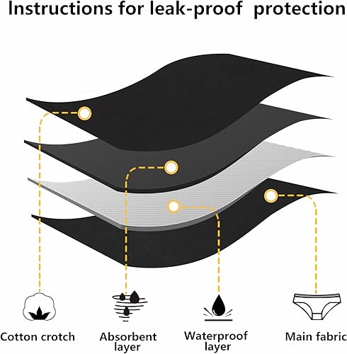 Miniatura 3 de Nalwort Ropa interior de algodón a prueba de fugas para el período menstrual para mujer