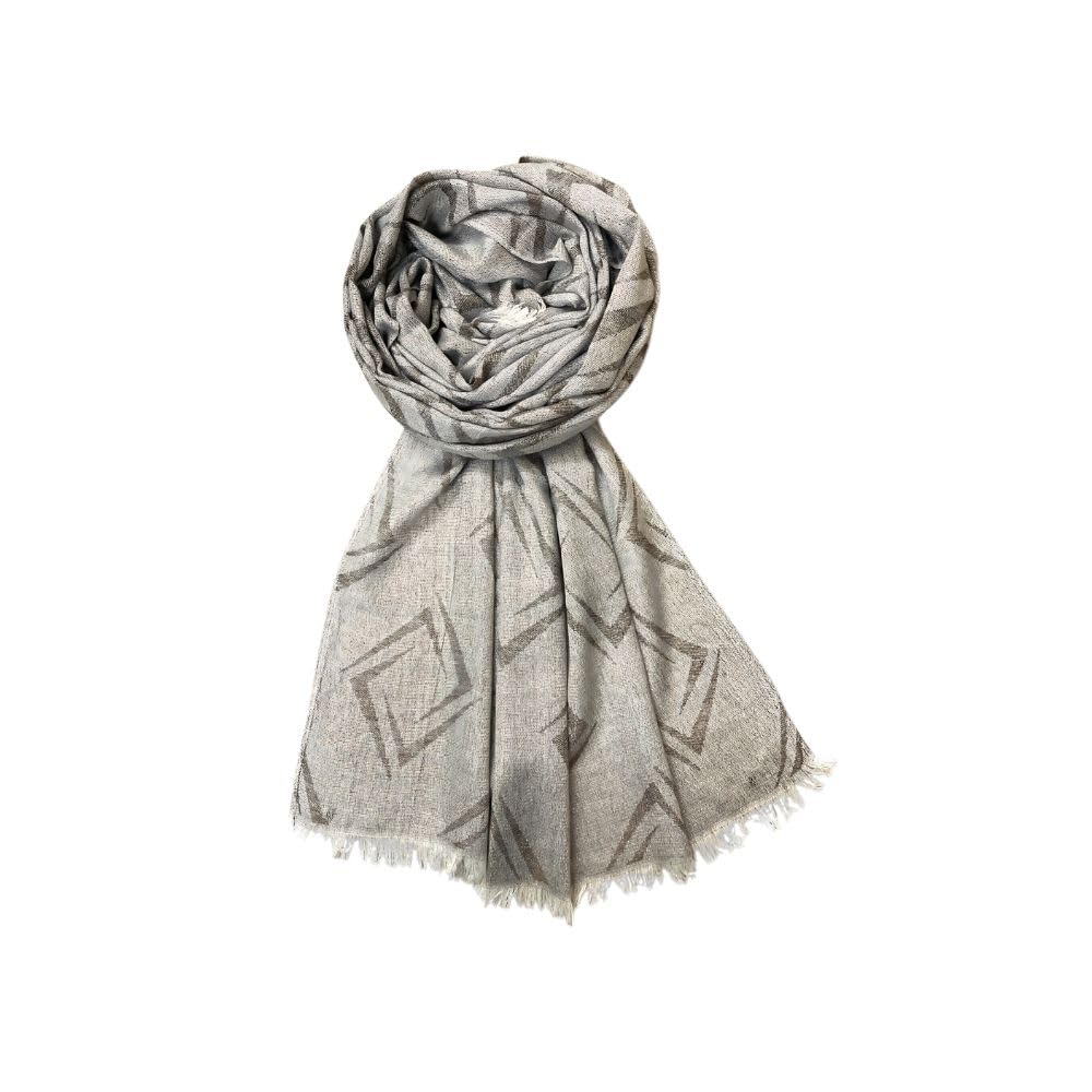 Shimmer Geometric Woven Cotton Blend Scarf for Women – Lightweight Hijab & Stole Wrap | 73 x 29 Inches-image-21