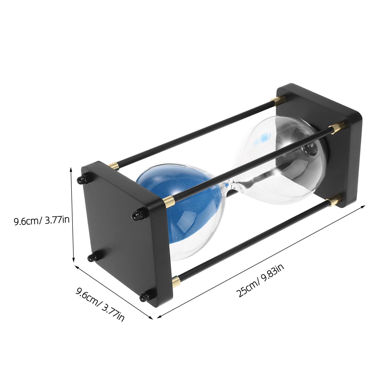 Reloj de Arena de Cristal Azul de 60 Minutos para Oficina y Juegos