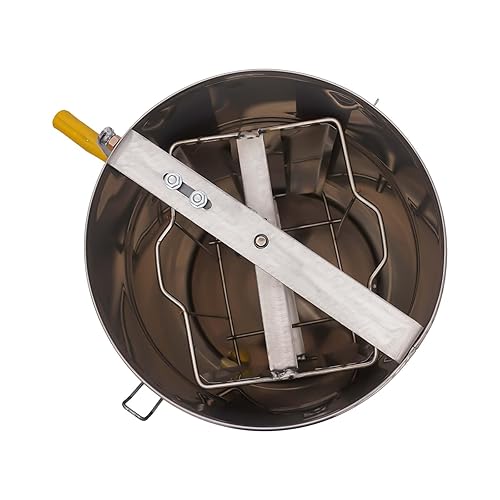 Miniatura 6 de Extractor de miel, 2 Equipos de extractor manual de miel de manivela de acero inoxidable de dos marcos, apicultura giratoria de abeja de miel