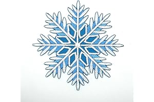 3.5" Snowflake Iron-On Patches: Enhance Your Garments with Wintery Charm