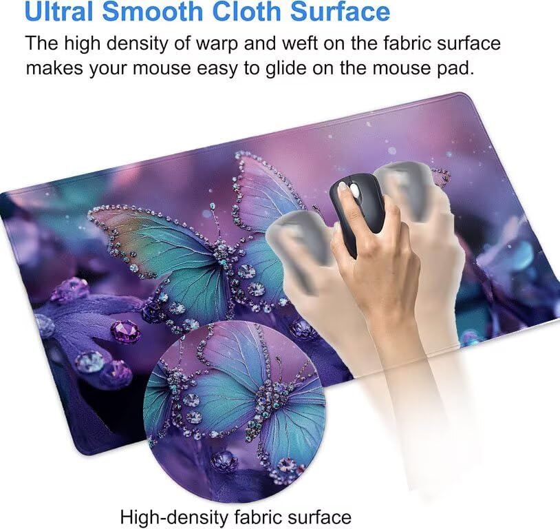 Mouse pad géant en caoutchouc naturel avec finitions bords cousus - 6