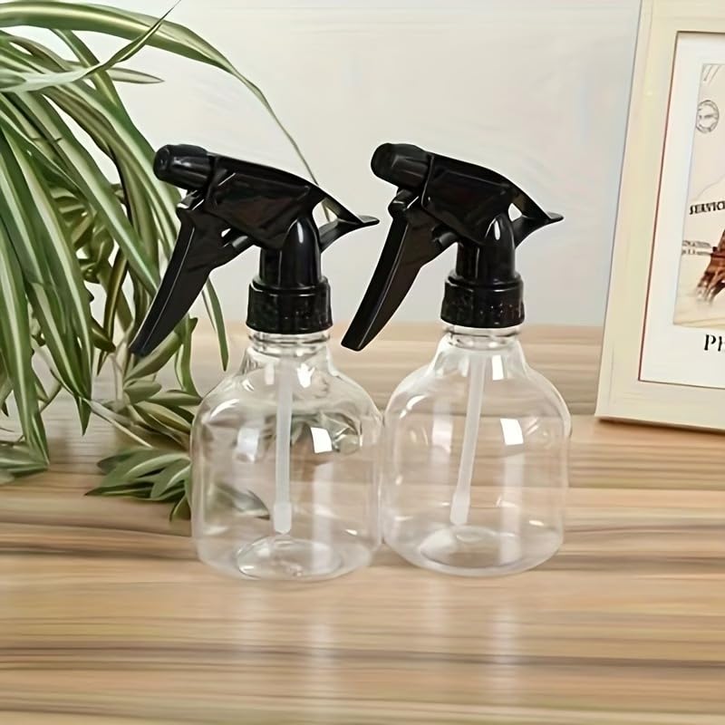 2 Pcs 250ml Small Spray Bottle for Hair, Plants & Cleaning - Adjustable Fine Mist Water Spray Bottle | Refillable Empty Mister for Salon, Garden & Home (Pack of 2, Black) (2)-image-16