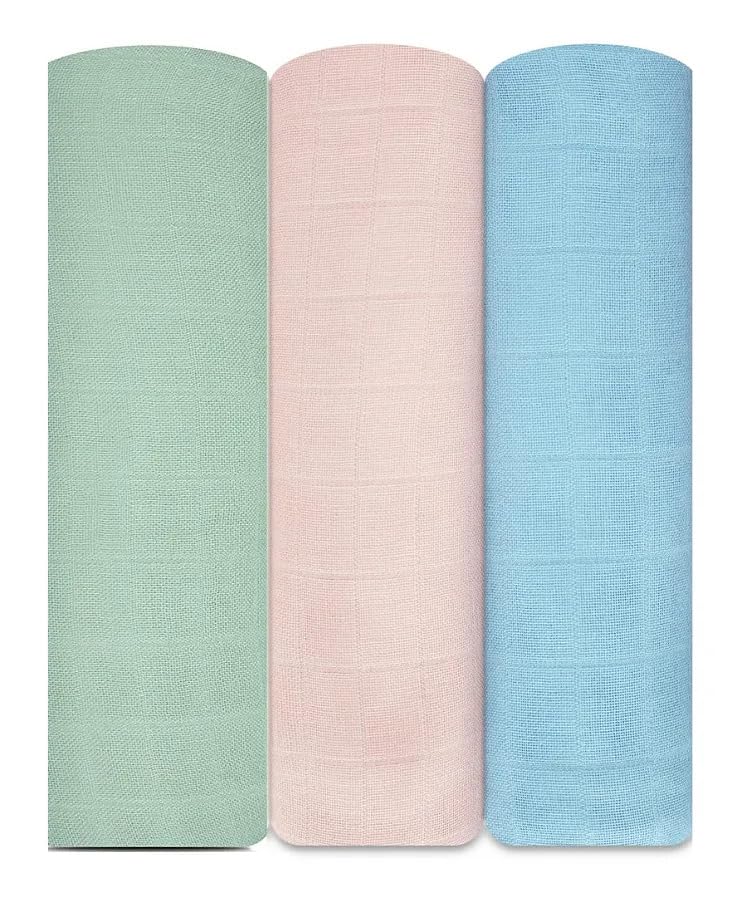 ELEMENTARY - basics redefined Ultra Soft Cotton Muslin Swaddles (Earthy Colors, Pack of 3)-image-42