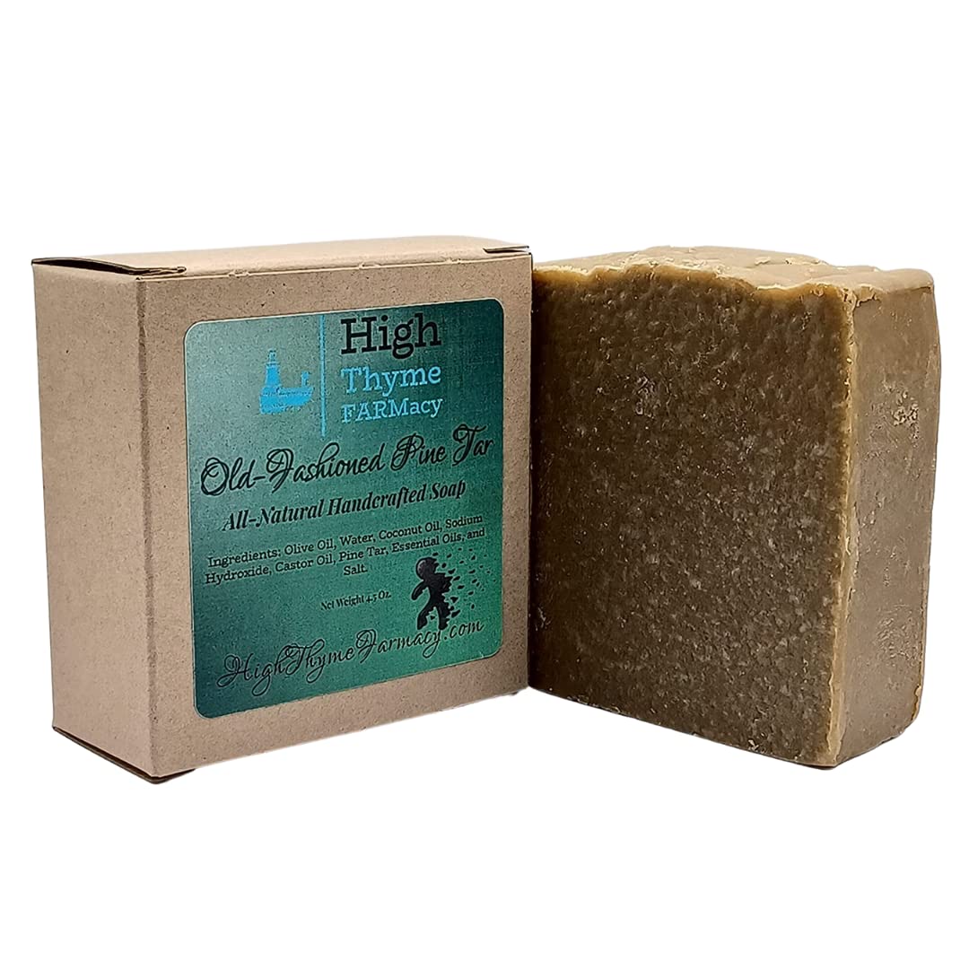 High Thyme FARMacy Pine Tar Soap for Men 5 Oz Bar of All