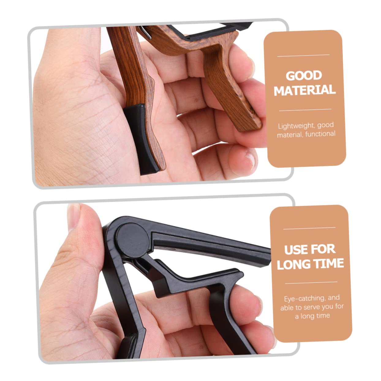 VANZACK 1 Set Guitar Capo with Picks Durable Tuning Accessory for Electric Acoustic Guitars Portable Design for Random Colors Included Random Color