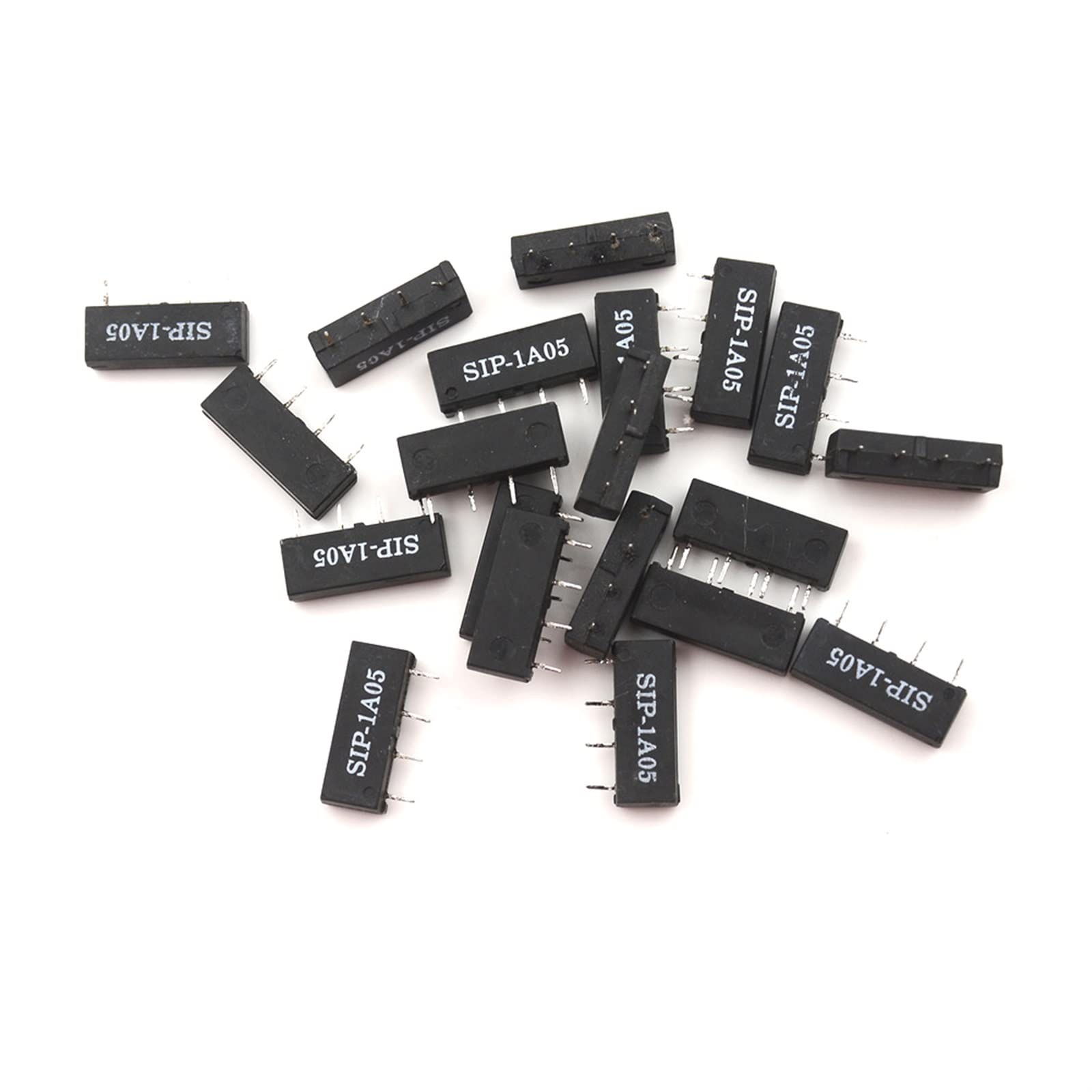 20PCS Trockenes Reed-Relais 4PIN 5V Relais SIP-1A05 Reed-Schalter-Relais for Relais DC-Widerstand 450~550 Ohm Ersatzteile