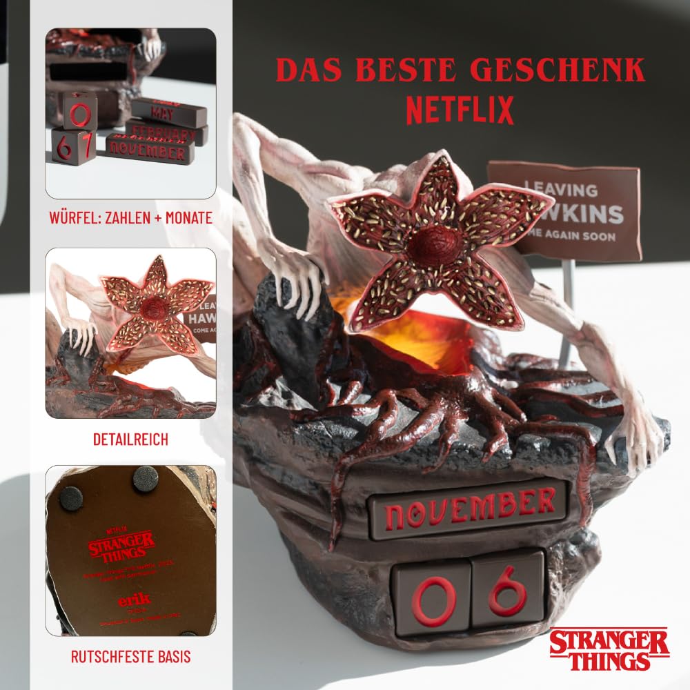 Stranger Things Merch | Stranger Things Adventskalender | ST Figuren | Offizieller Fanartikel mit Demogorgon | Merchandise Geschenk