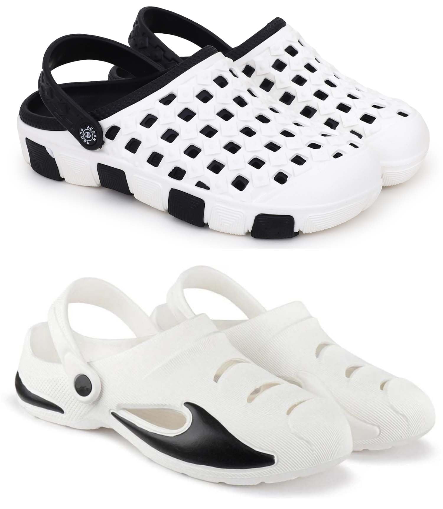 pampy angel Clogs for Men Classic Casual Sandals with Adjustable Back Strap Anti-Skid Lightweight Flip-Flop Slipper Slides for Men's & Boy's Combo Pack of 2-picture-27