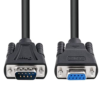 DTECH 15ft COM Port Serial Cable Male to Female RS232 Extension 9 Pin Straight Through Cord