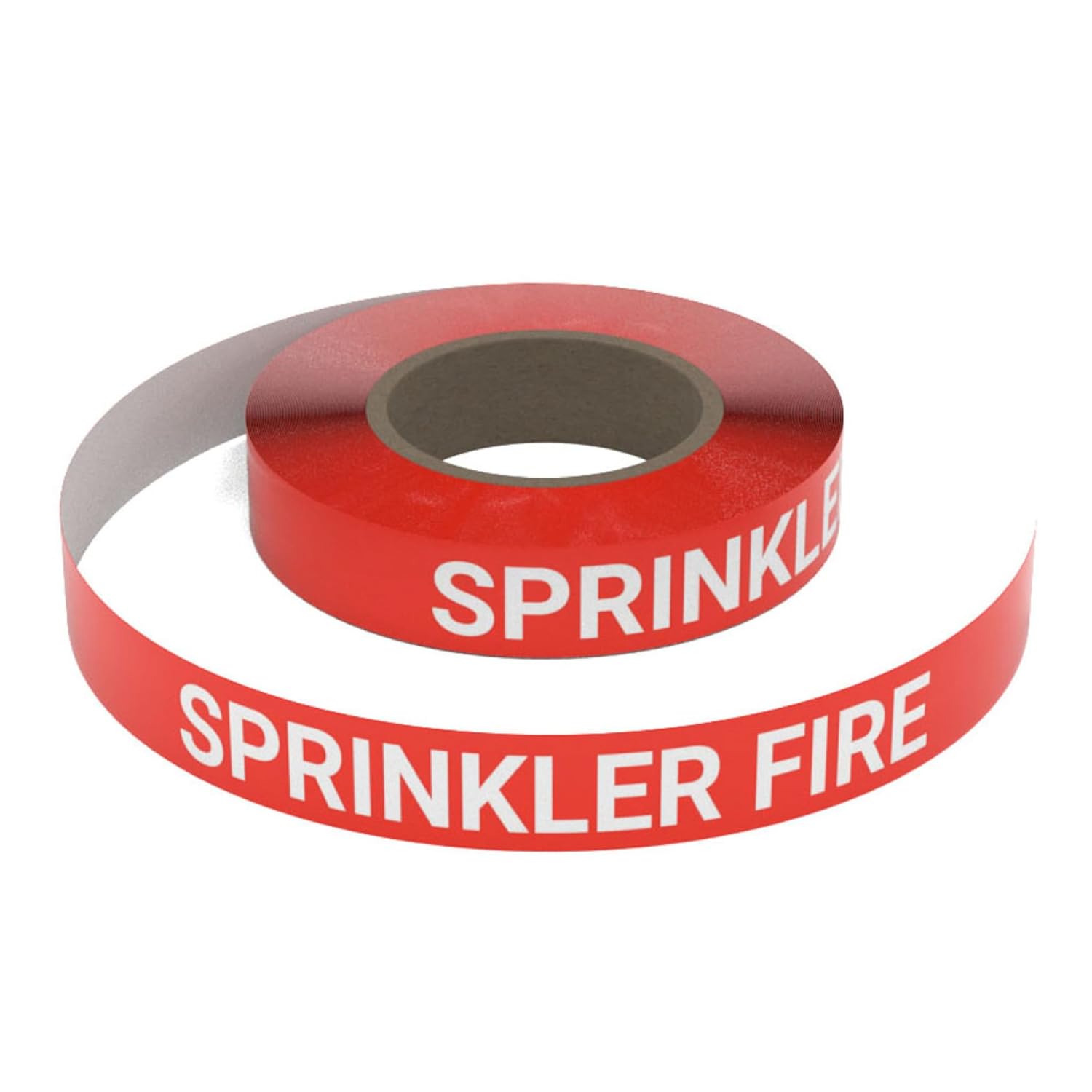 Sprinkler Fire (Red) SSINLINE Pipe Marking Roll - 1" x100' - Pipes 1.5" - 2.4" O.D. No Arrows