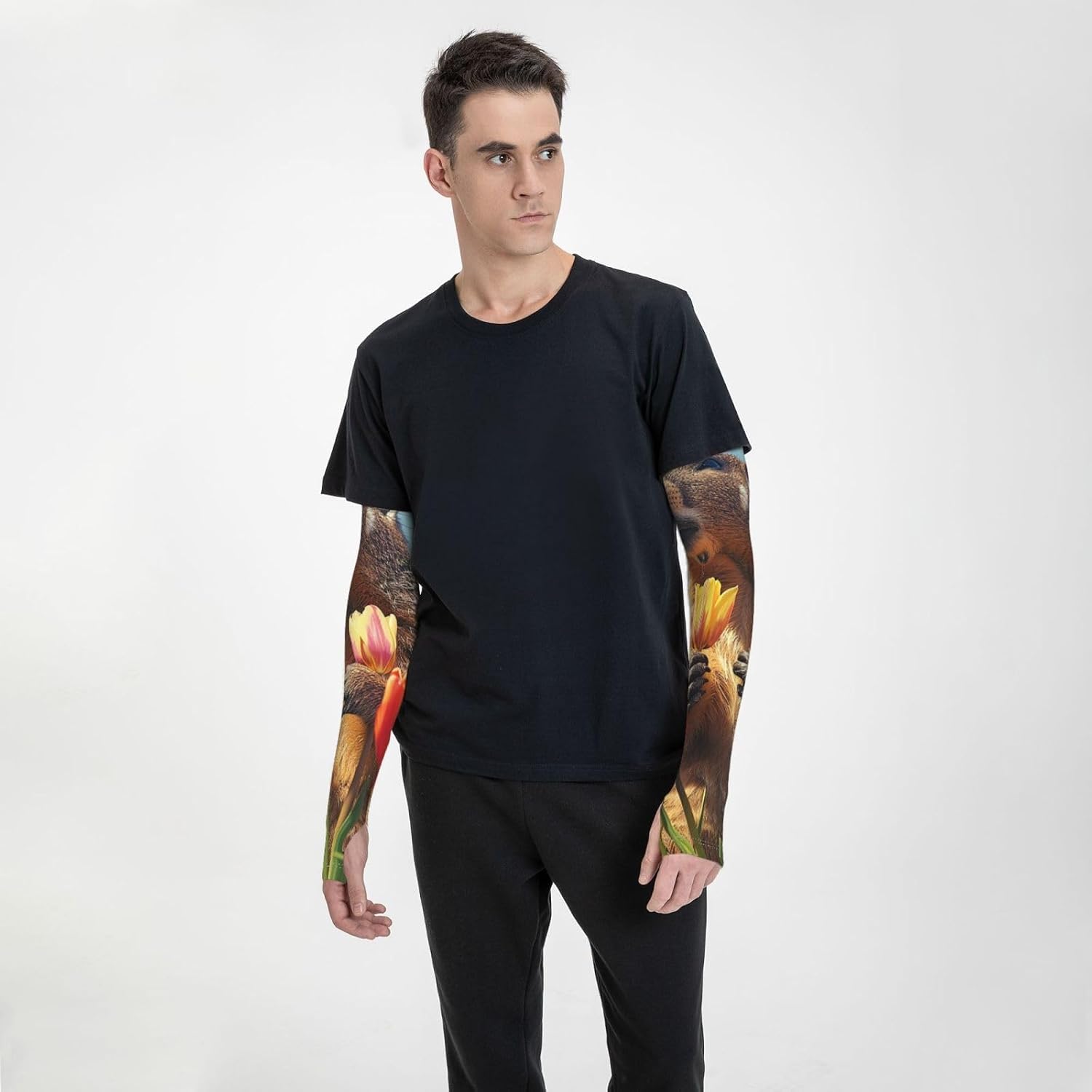 Arm Sleeves Cooling UV Sun Sleeves for Men & Women | Marmot And Tulips Uv Sleeve Sun Protection Sports Compression Upf 50+|Breathable|Tattoo Cover Up|Outdoor Work
