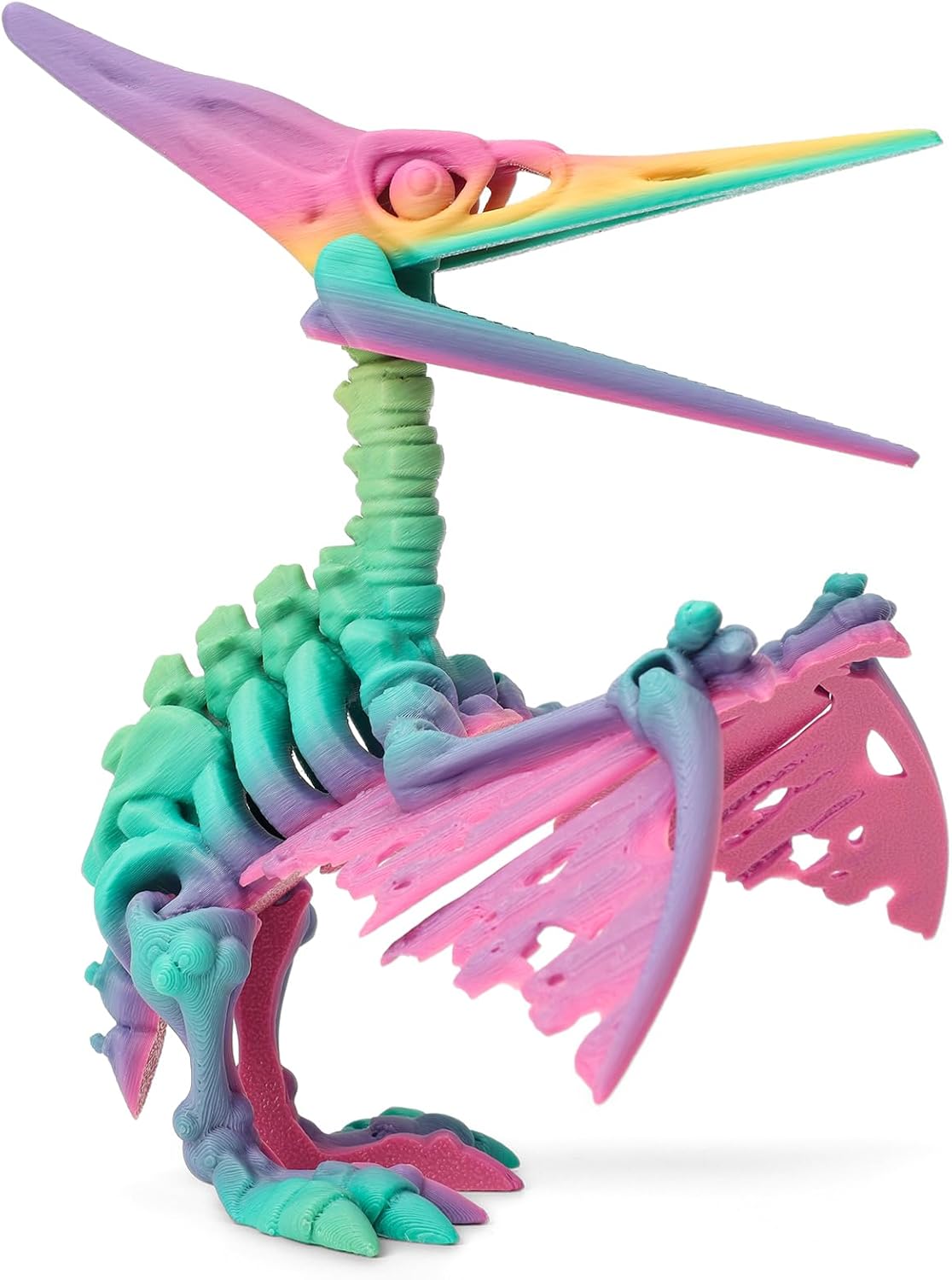 3D Printed Dinosaur, 3D Printed Animals Dragon Fidget Toy Adult Desk, Poseable Dino Skeletons with Articulated Joints, Easter Basket Stuffers, Home Decor, Stress Relief Toy for Autism (Triceratops)