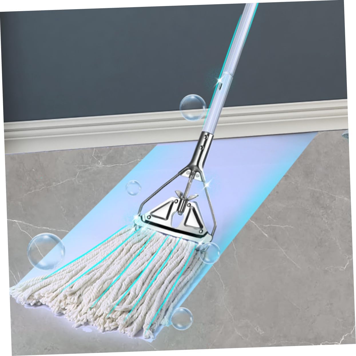 Wet Dry Dust Mop with Long Handle Cotton for Floor Cleaning