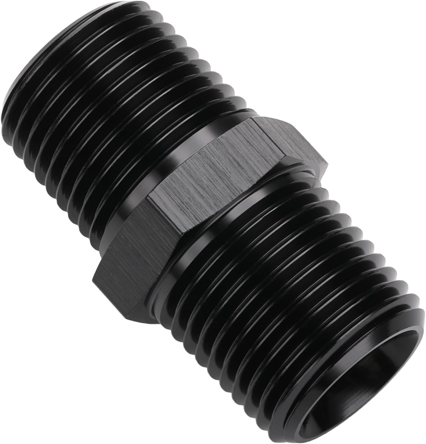 1/8 NPT Male to 1/8 NPT Male Union Fitting Coupler Adapter Aluminum Black