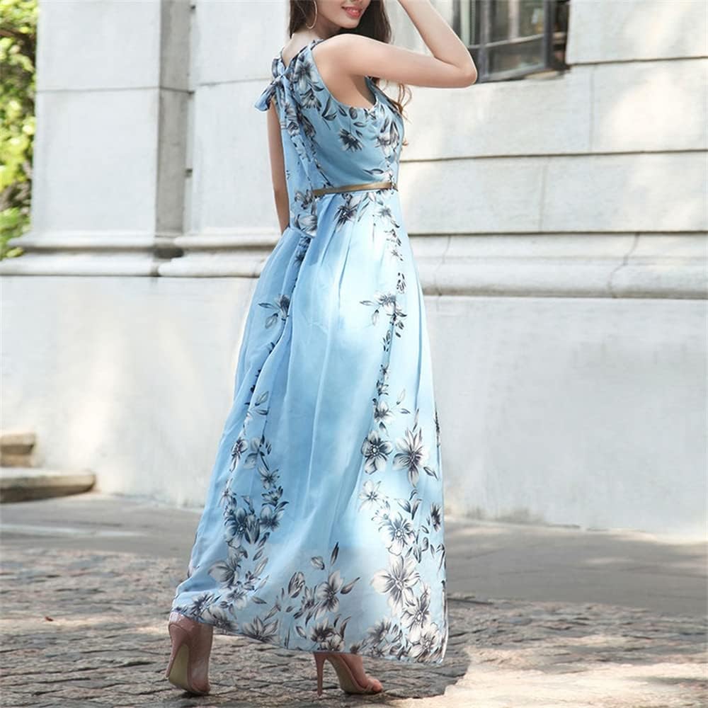 white christmas dresses Red Chiffon Two‑Piece Maxi Dress – Halter Neck, High‑Slit Co‑Ord Set main image 1