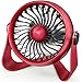 Momoday Mini Rechargeable Fan, Personal Desk Fan with 4 Speeds, Battery Operated Aroma Fan, Strong Airflow and Quieter Operation, Powered by USB or 2200mAh Rechargeable Battery (Red)