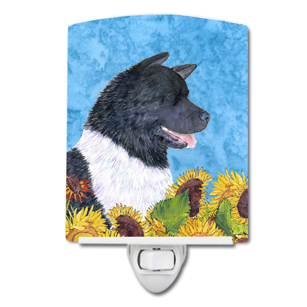 Carolines Treasures Ceramic Night Light, Akita Design, UL-Certified, 6x4x3
