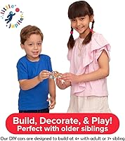 Vista 2 de Little Jupiter - Kits DIY de madera con adhesivos - Kit de construcción - Juguetes de construcción STEM - Manualidades en madera - Kit