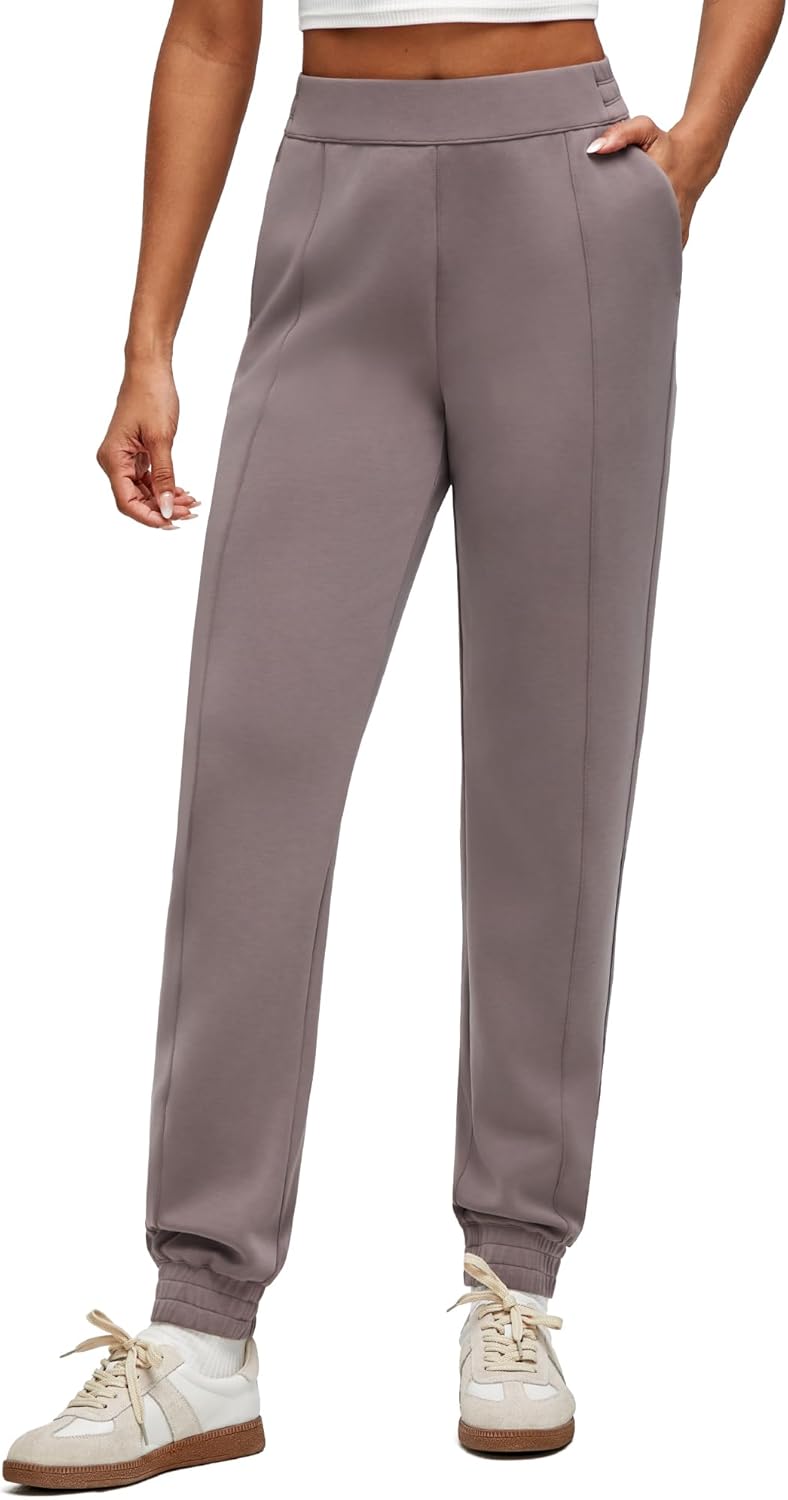 G4Free Smoofit Modal Soft Women's Joggers Track Pants Tapered Leg Casual Scrub Sweatpants with Side Pockets