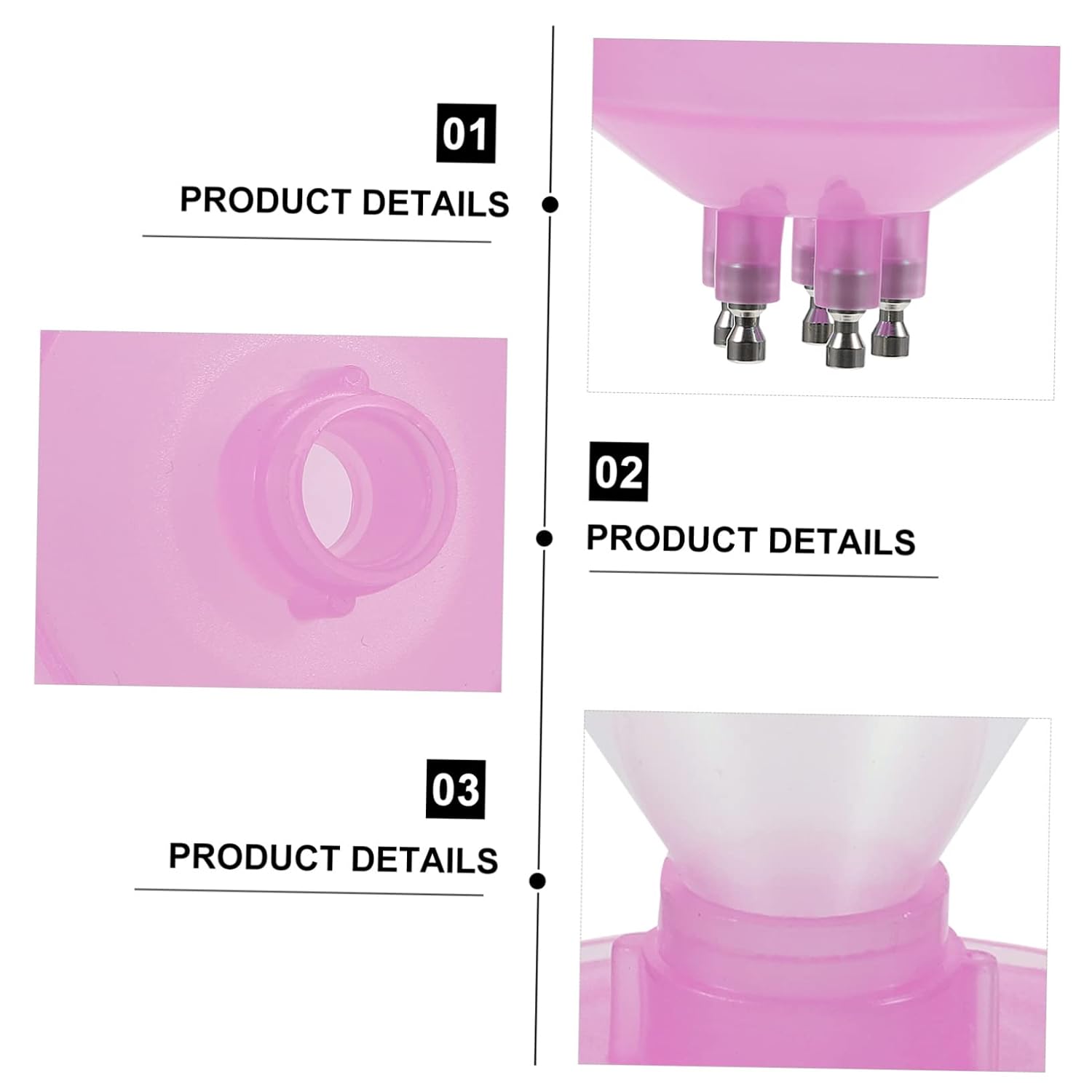 Pink Plastic Applicator Bottle for Hair Color and Liquid Soaps