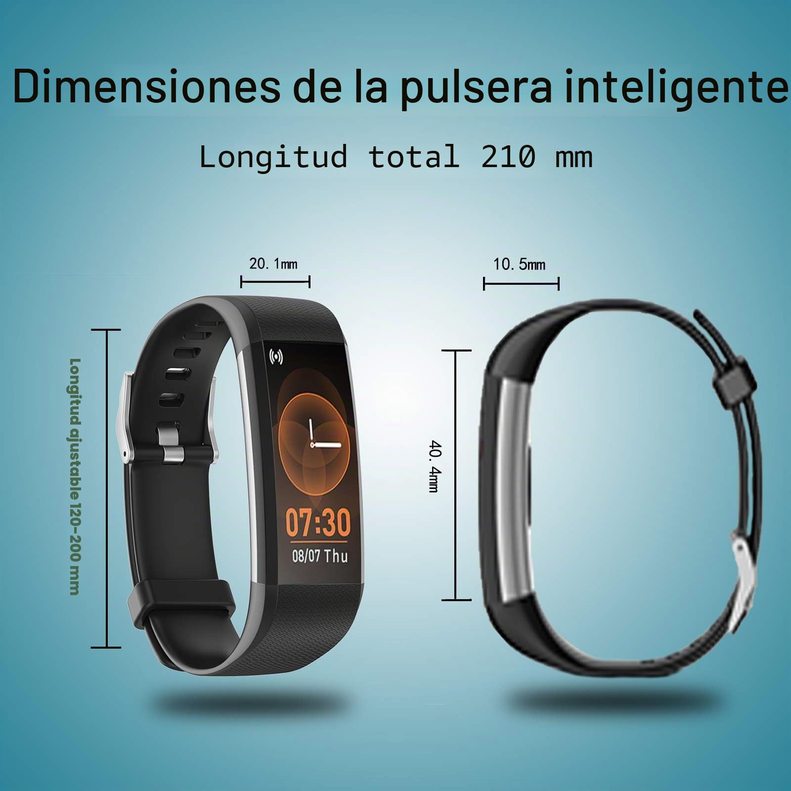 Smart Band Reloj Inteligente IP68 Frecuencia Cardíaca SpO2 Presión Arterial 16 Modos Deportivos Podómetro