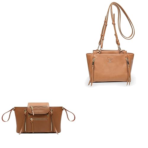 miss fong Bolsas cruzadas para pañales, bolsa de pañales con organizador de cochecito con portavasos aislado