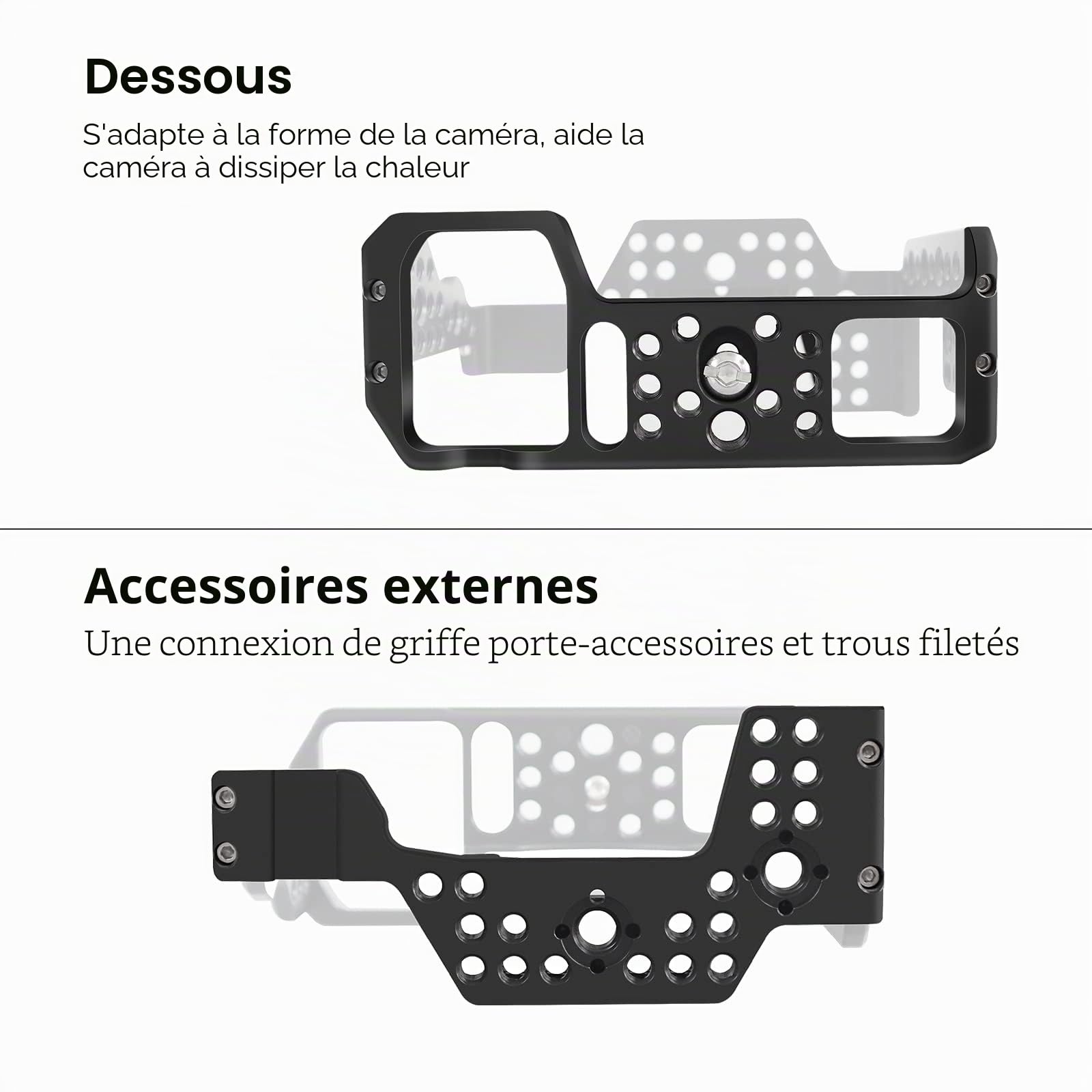 Sony A7II A9 A7III A7M3 A7RIII A73 A7R3 Cage Caméra Rig Chaussure Froide